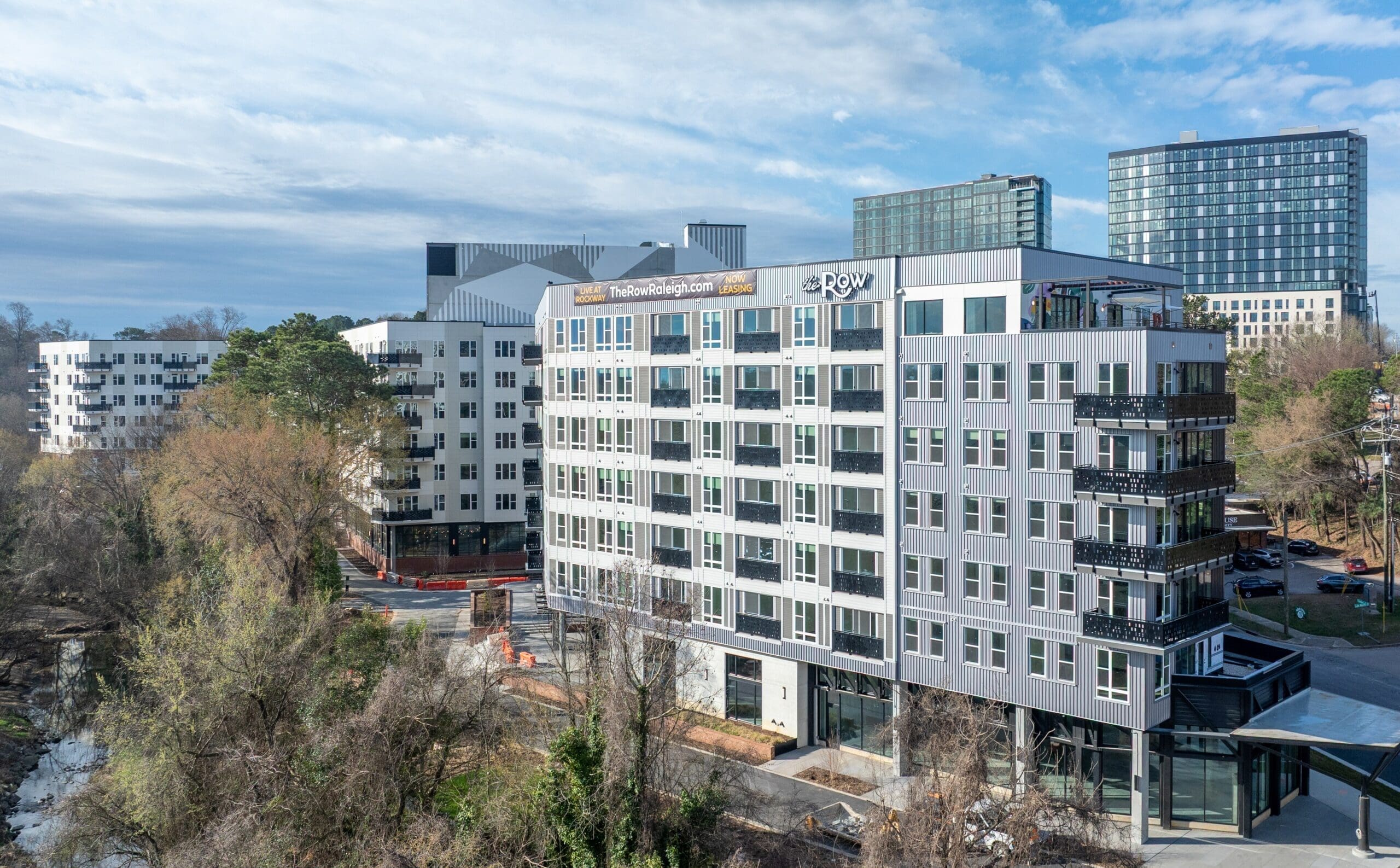 Exterior view of The Row apartments