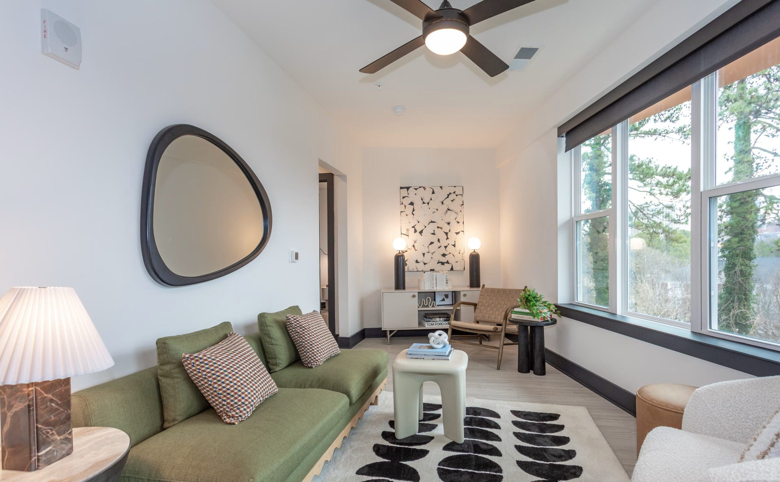 furnished living room