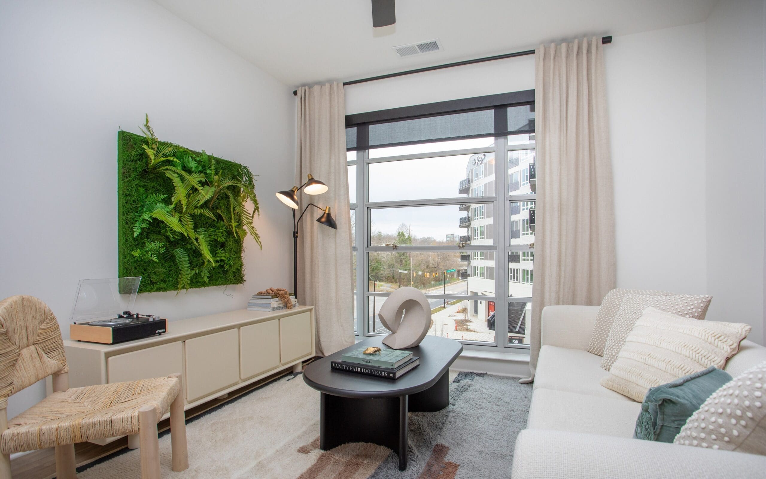 furnished living room