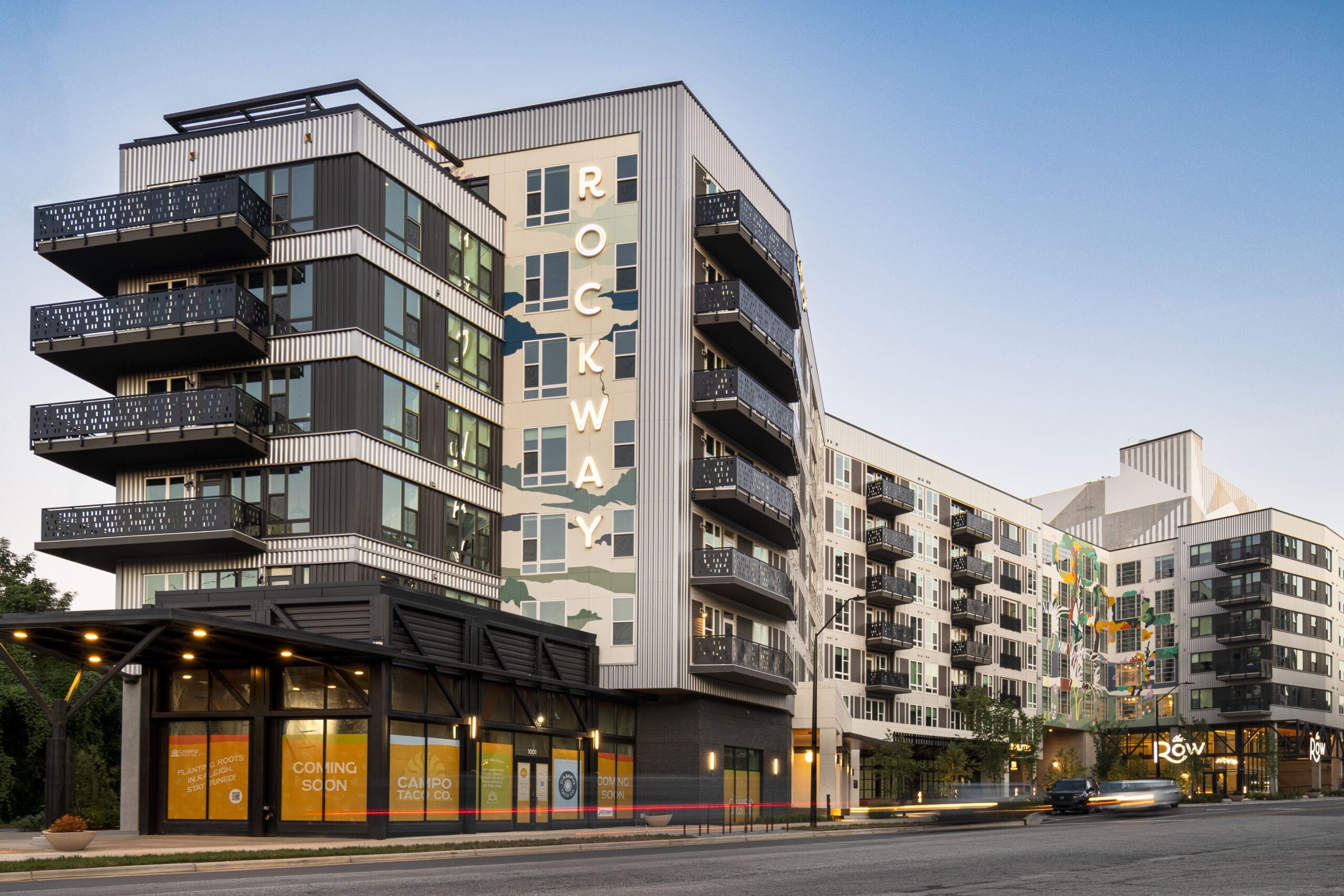 row in rockway district exterior